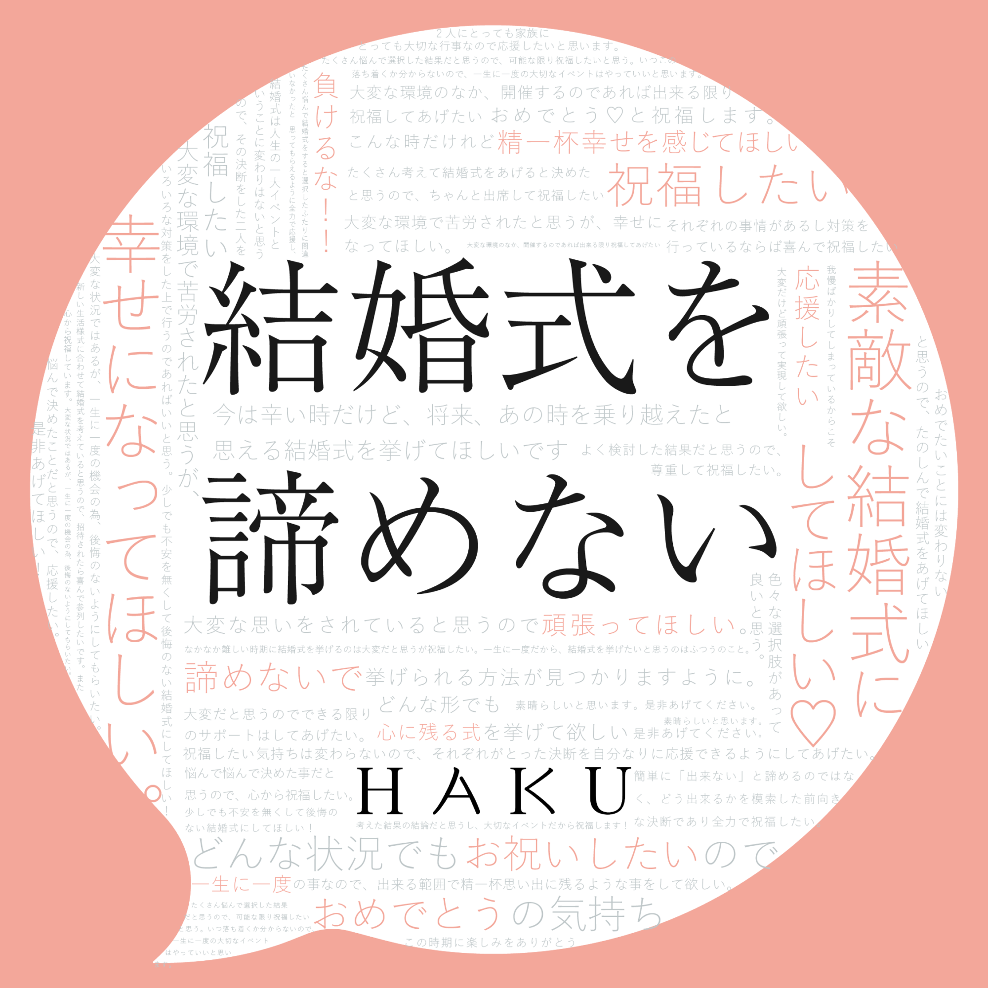 コロナ禍の結婚式に対しての意識調査を行い、新郎新婦へ寄せられた応援メッセージを公開します！ | オリジナルウェディングのHAKU